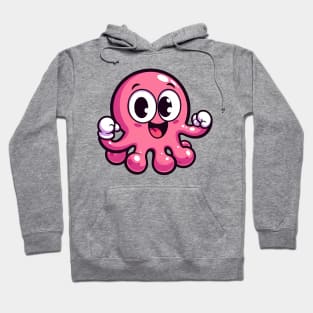 Pink funny octopus Hoodie